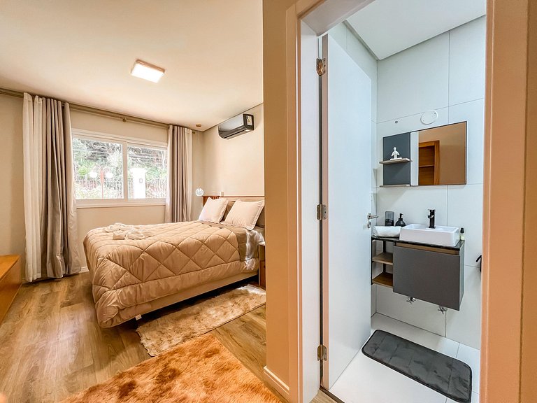 Descanso na serra, apto acolhedor perto do centro