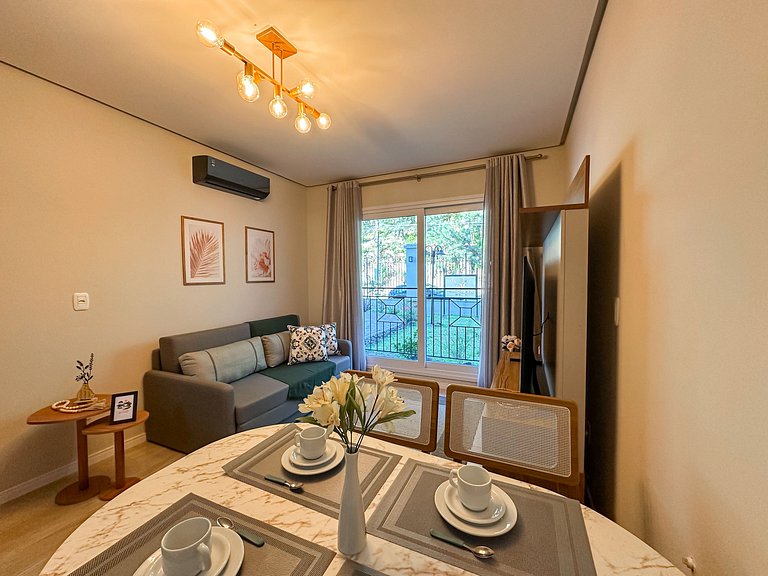 Descanso na serra, apto acolhedor perto do centro