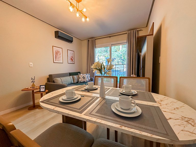 Descanso na serra, apto acolhedor perto do centro