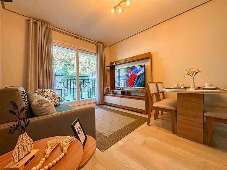 Descanso na serra, apto acolhedor perto do centro