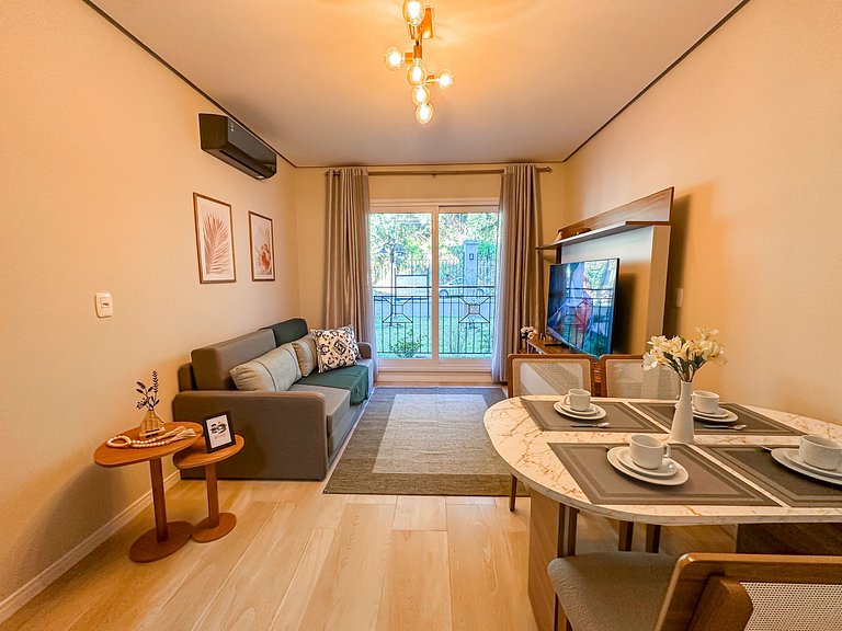 Descanso na serra, apto acolhedor perto do centro