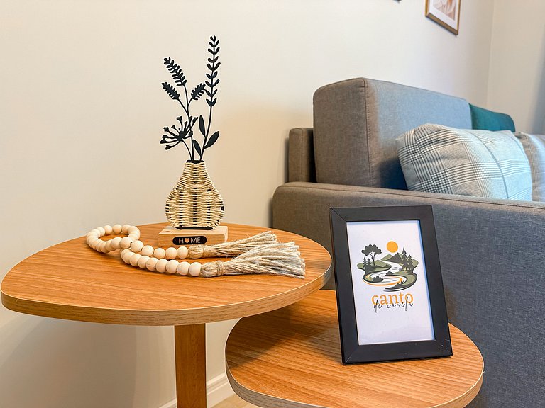 Descanso na serra, apto acolhedor perto do centro