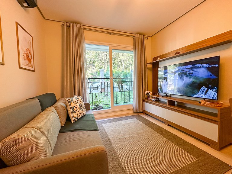 Descanso na serra, apto acolhedor perto do centro