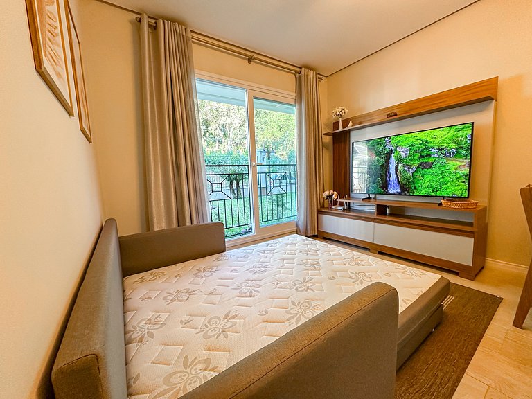 Descanso na serra, apto acolhedor perto do centro