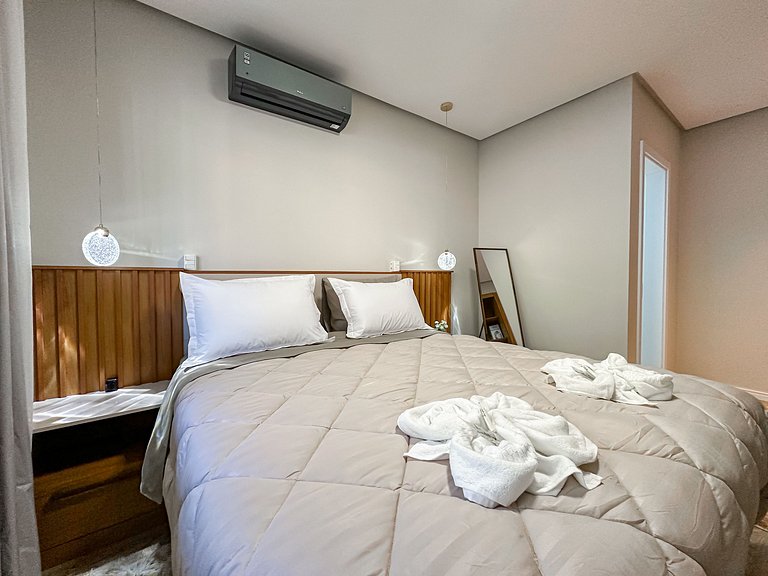 Descanso na serra, apto acolhedor perto do centro