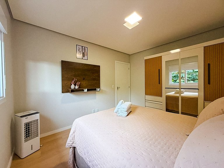 Apto com vista em Gramado, 2 quartos, a 1km da Rua Coberta