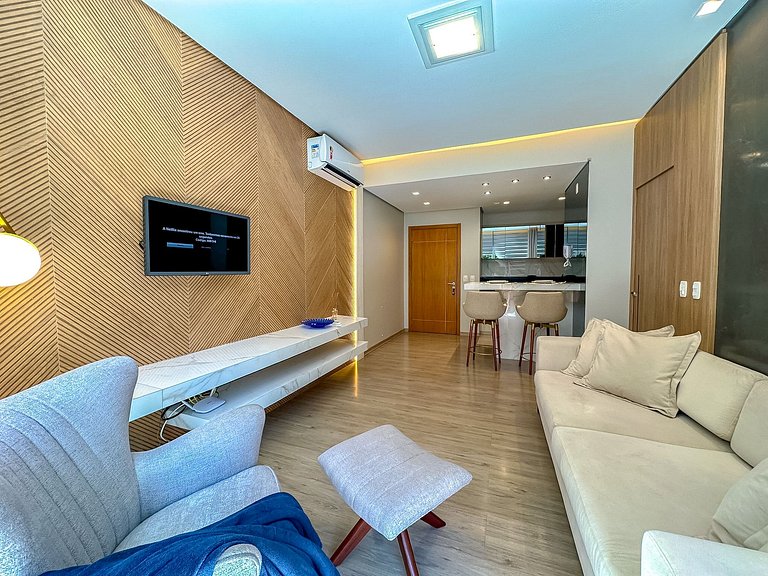 Apto confortável com piscina aquecida e jacuzzi