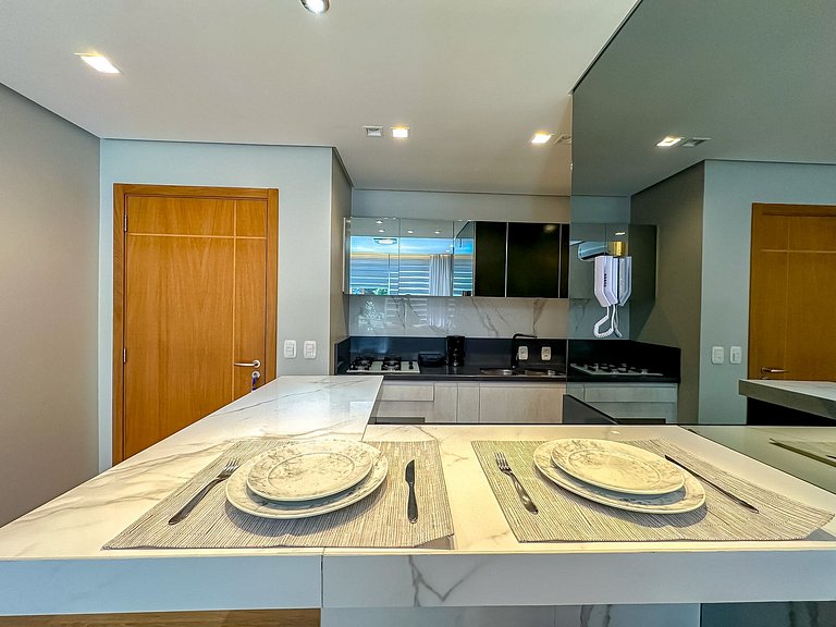 Apto confortável com piscina aquecida e jacuzzi