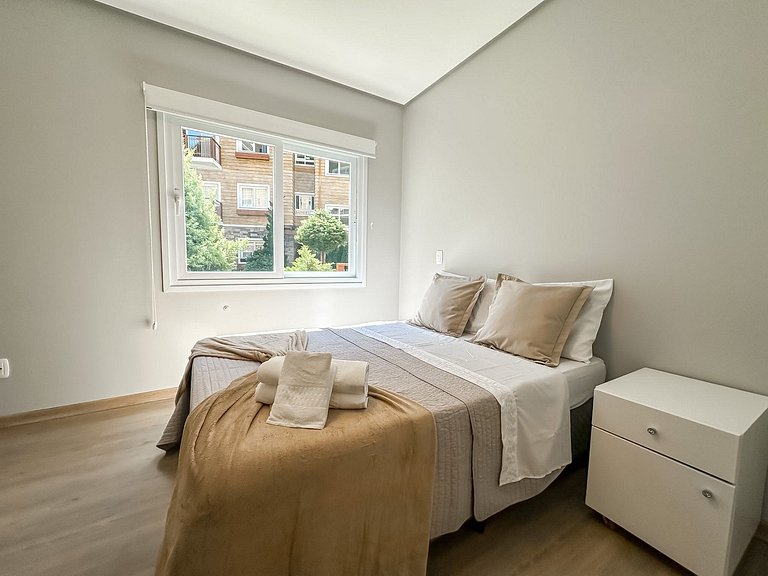 Apto confortável com piscina aquecida e jacuzzi