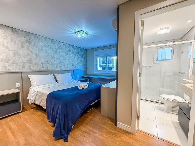 A uma quadra da Rua Coberta, duas suítes