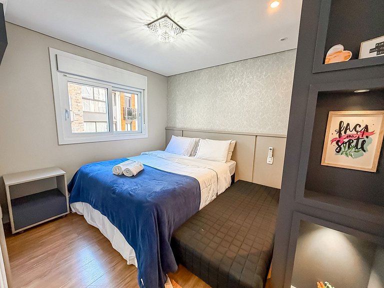 A uma quadra da Rua Coberta, duas suítes