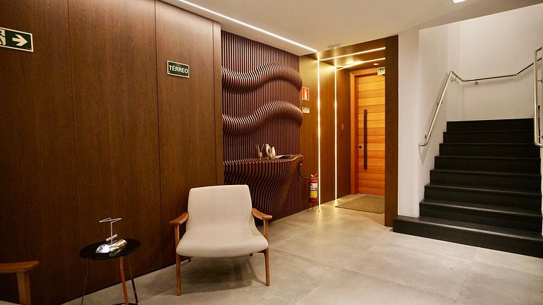 Apartamento novo perto da Rua Coberta